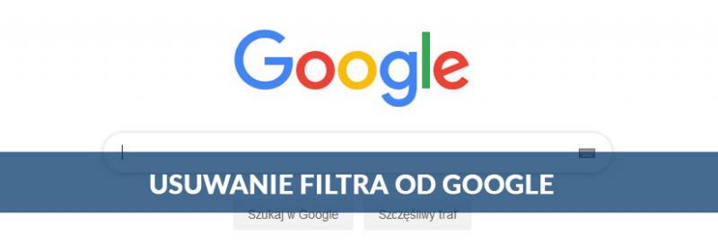 Usuwanie filtra lub bana od Google 